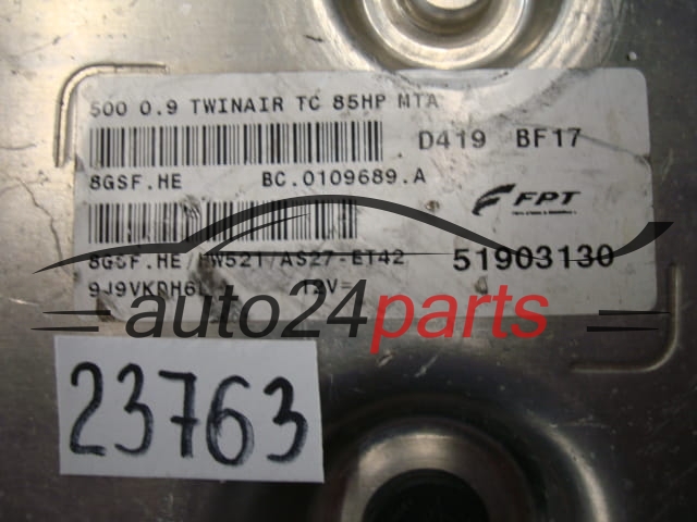 KOMPUTER STEROWNIK SILNIKA FIAT 500 51903130, 8GSF.HE, 8GSFHE -