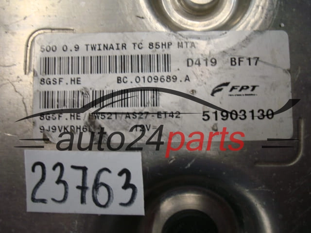 KOMPUTER STEROWNIK SILNIKA FIAT 500 51903130, 8GSF.HE, 8GSFHE -