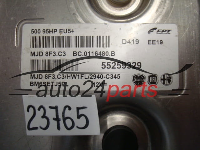 KOMPUTER STEROWNIK SILNIKA FIAT 500 55259329, MJD8F3.C3, MJD8F3C3