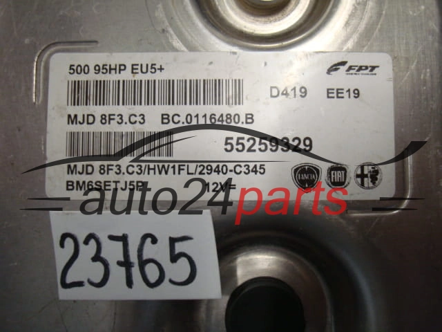 KOMPUTER STEROWNIK SILNIKA FIAT 500 55259329, MJD8F3.C3, MJD8F3C3
