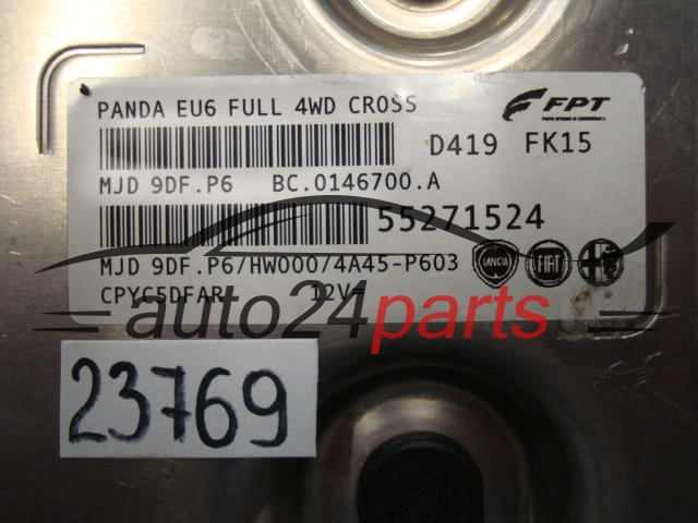 KOMPUTER STEROWNIK SILNIKA FIAT 55271524, MJD9DF.P6, MJD9DFP6