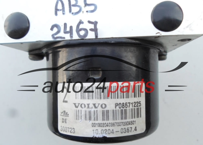 POMPE HYDRAULIQUE ET CALCULATEUR d'ABS VOLVO XC90 P08671225, 10.0204-0367.4, 10020403674, 8671224, 10.0925-0403.3, 10092504033