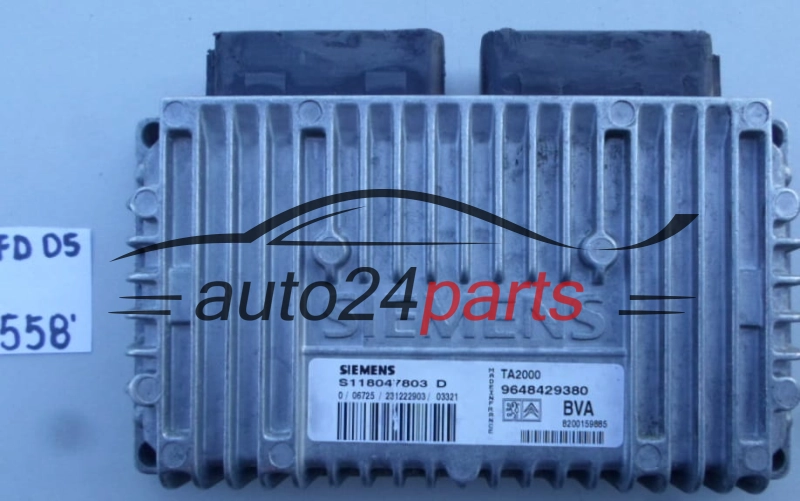 STEROWNIK SKRZYNI AUTOMATYCZNEJ PEUGEOT 406 2.0 HDI SIEMENS S118047803D, S118047803 D, 9648429380