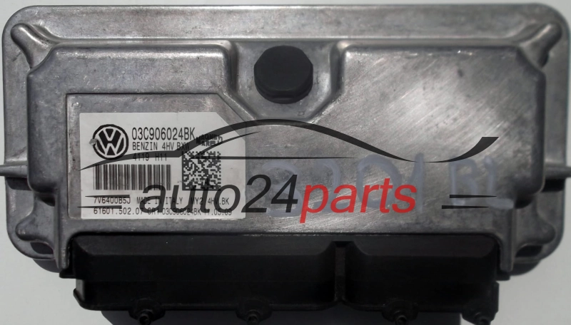 KOMPUTER STEROWNIK SILNIKA VOLKSWAGEN SEAT IBIZA 1.4 MAGNETI MARELLI MY2 4HV.BK, MY24HVBK, 03C 906 024 BK, 03C906024BK, 61601.502.07, 6160150207
