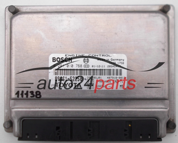 KOMPUTER STEROWNIK SILNIKA TOYOTA YARIS 1.4, BOSCH 0 281 010 768, 0281010768, 89661-52250, 8966152250