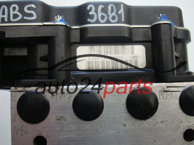ABS POMPA I STEROWNIK CITROEN PEUGEOT BOSCH 0265251121, 9662005180, 0265951395