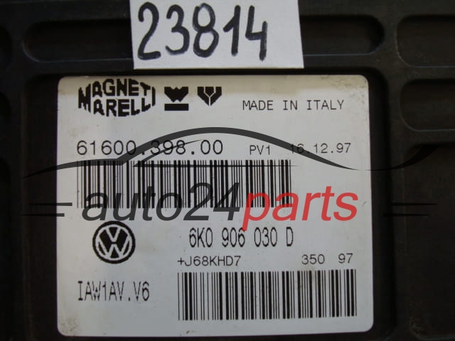 KOMPUTER STEROWNIK SILNIKA VW VOLKSWAGEN POLO, SEAT CORDOBA 1.6, IAW1AV.V6, IAW1AVV6, 6K0 906 030 D, 6K0906030D, 61600.398.02, 6160039802