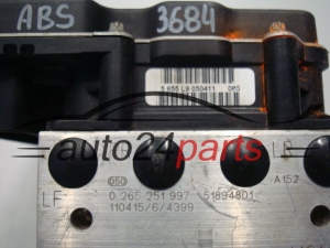 ABS POMPA I STEROWNIK FIAT PUNTO EVO BOSCH 0 265 251 997, 0265251997, 51894801, 0 265 951 832, 0265951832