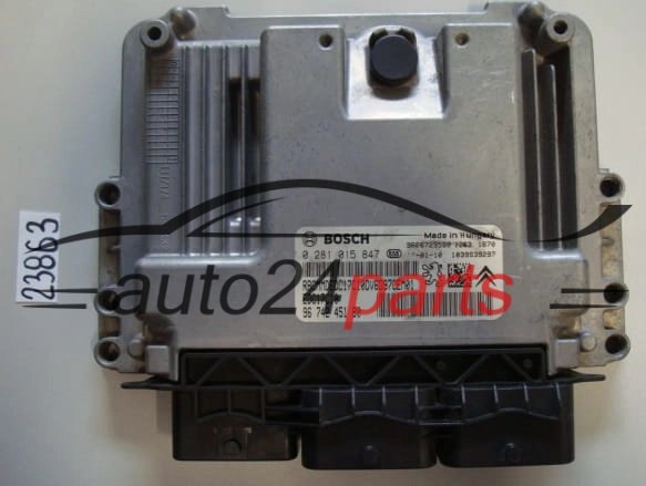 KOMPUTER STEROWNIK SILNIKA CITROEN PEUGEOT 1.6 HDI BOSCH 0 281 015 847, 0281015847, 96 742 451 80, 9674245180, 9666729580, EDC17C10