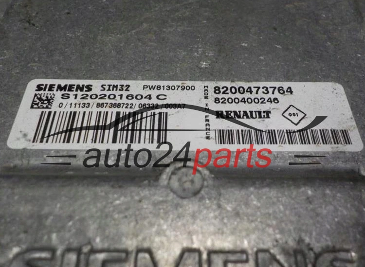 Sterownik silnika RENAULT S120201604C 8200473764 SIM32 -