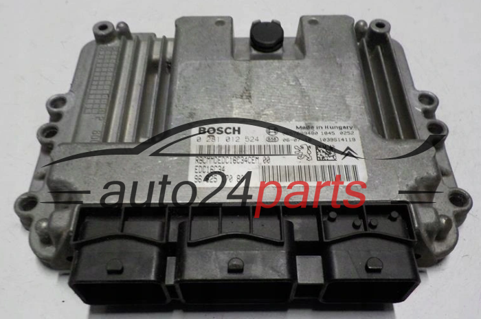 KOMPUTER STEROWNIK SILNIKA CITROEN PEUGEOT BOSCH 0 281 012 524, 0281012524, 9662517080