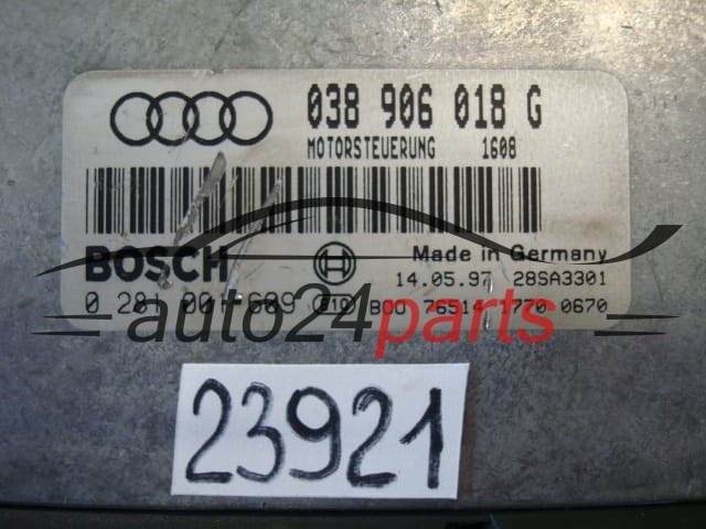 KOMPUTER STEROWNIK SILNIKA AUDI A6 1.9 TDI AFN 038 906 018 G, 038906018G, BOSCH 0 281 001 609, 0281001609