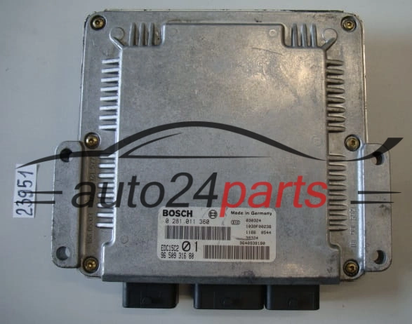 KOMPUTER STEROWNIK SILNIKA PEUGEOT 406 COUPE 2.0 HDI BOSCH 0281011360 9650931680 9640938180 EDC15C2 01 1039F00238