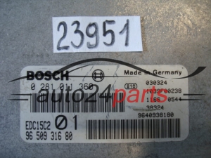 KOMPUTER STEROWNIK SILNIKA PEUGEOT 406 COUPE 2.0 HDI BOSCH 0281011360 9650931680 9640938180 EDC15C2 01 1039F00238