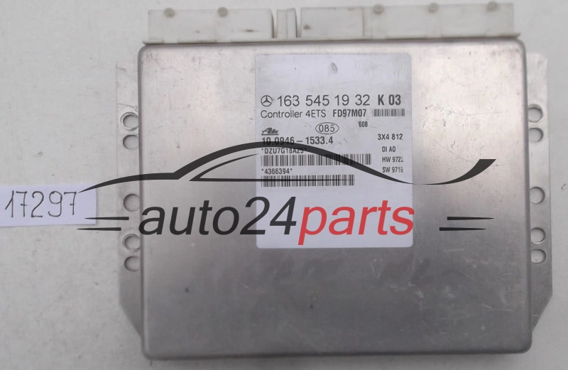 ABS STEROWNIK MERCEDES ML320 3.2 V6 163 545 19 32, 1635451932, ATE 10.0946-1533
