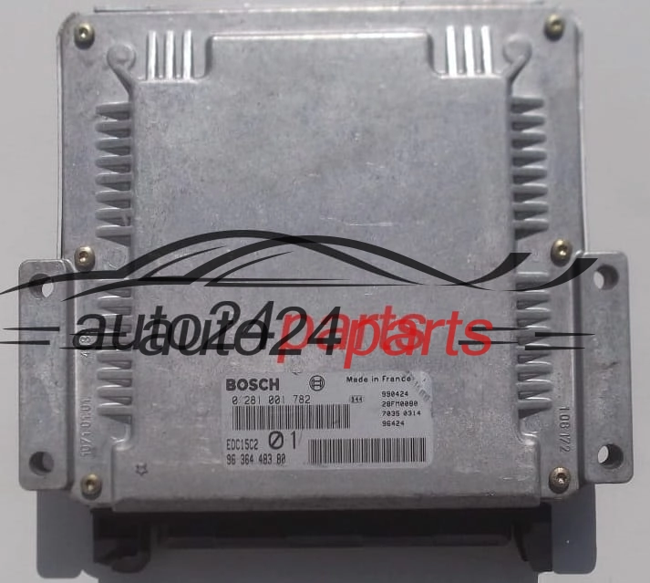 KOMPUTER STEROWNIK SILNIKA PEUGEOT 406 2.0 HDI BOSCH 0 281 001 782, 0281001782, 96 364 483 80, 9636448380, EDC15C2 - PLUG&PLAY