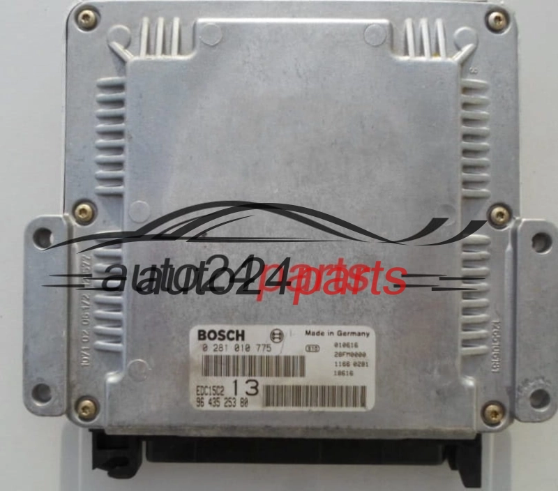 KOMPUTER STEROWNIK SILNIKA PEUGEOT 406 2.0 HDI BOSCH 0 281 010 775, 0281010775, 96 435 253 80, 9643525380, EDC15C2 - PLUG&PLAY