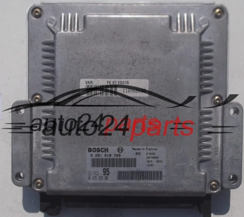 KOMPUTER STEROWNIK SILNIKA CITROEN C5 2.0 HDI BOSCH 0 281 010 749, 0281010749, 96 435 255 80, 9643525580, EDC15C2 95 - PLUG&PLAY