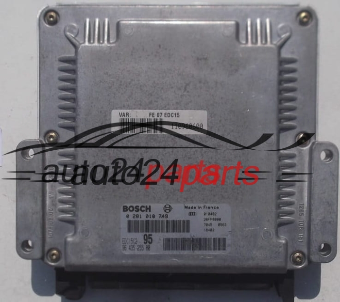 KOMPUTER STEROWNIK SILNIKA CITROEN C5 2.0 HDI BOSCH 0 281 010 749, 0281010749, 96 435 255 80, 9643525580, EDC15C2 95 - PLUG&PLAY