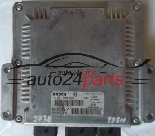 KOMPUTER STEROWNIK SILNIKA PEUGEOT 406 2.0 HDI BOSCH 0281010593, 0 281 010 593, 9643527380, 96 435 273 80, EDC15C2 67 - PLUG&PLAY