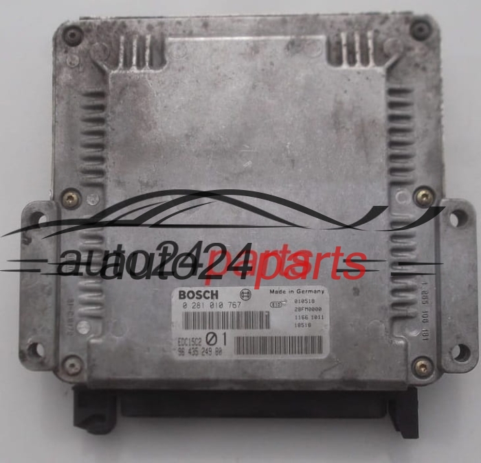 KOMPUTER STEROWNIK SILNIKA PEUGEOT 206 2.0 HDI BOSCH 0 281 010 767, 0281010767, 96 435 249 80, 9643524980, EDC15C2 - PLUG&PLAY