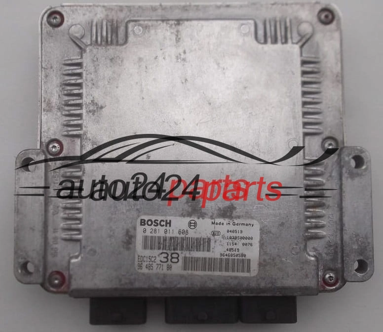 KOMPUTER STEROWNIK SILNIKA FIAT ULYSSE 2.0 JTD BOSCH 0 281 011 608, 0281011608, 96 485 771 80, 9648577180, 9646850580, EDC15C2 - PLUG&PLAY