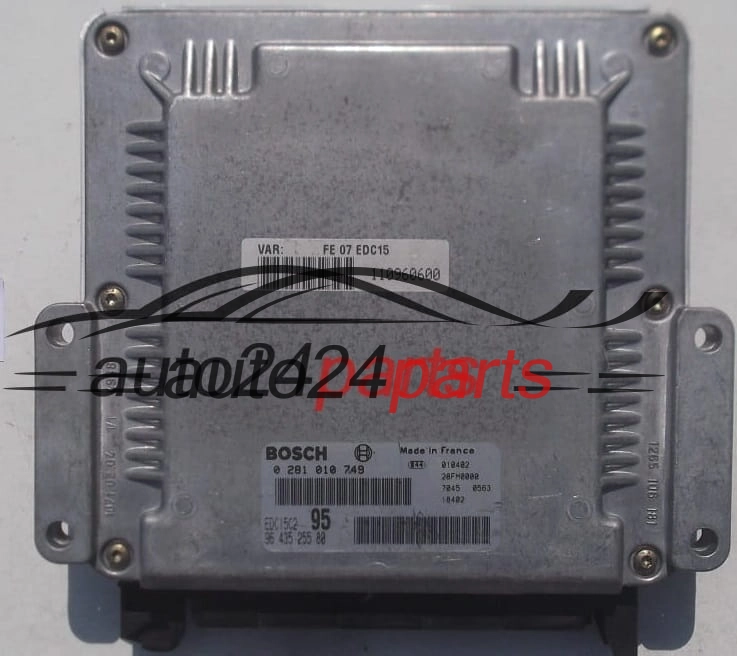 CITROEN C5 2.0 HDI BOSCH 0 281 010 749, 0281010749, 96 435 255 80, 9643525580, EDC15C2 95 - PLUG&PLAY