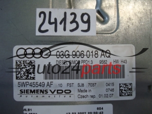 AUDI A4 2.0 TDI SIEMENS VDO 5WP45549 AF, 5WP45549AF, 03G 906 018 AQ, 03G906018AQ, SIMOS PPD1.3