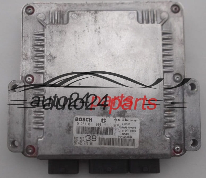 FIAT ULYSSE 2.0 JTD BOSCH 0 281 011 608, 0281011608, 96 485 771 80, 9648577180, 9646850580, EDC15C2 - PLUG&PLAY