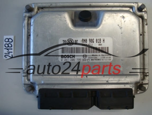 KOMPUTER STEROWNIK SILNIKA AUDI TT BOSCH 0 261 206 795, 0261206795, 8N0 906 018 H, 8N0906018H, ME7.5
