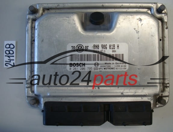 KOMPUTER STEROWNIK SILNIKA AUDI TT BOSCH 0 261 206 795, 0261206795, 8N0 906 018 H, 8N0906018H, ME7.5