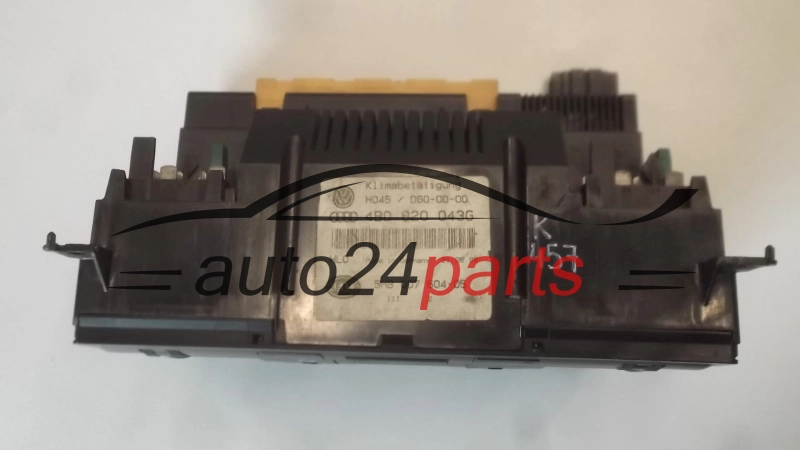 PANEL OGRZEWANIA STEROWNIK NAWIEWU REGULATOR KLIMATRONIK AUDI A6 S6 RS6 4B0 820 043 G, 4B0820043G, 5HB 007 604-05, 5HB00760405