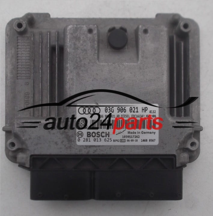 KOMPUTER STEROWNIK SILNIKA AUDI A3 1.9 TDI BOSCH 0 281 013 625, 0281013625, 03G 906 021 HP, 03G906021HP - PLUG&PLAY