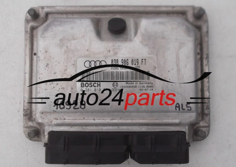 KOMPUTER STEROWNIK SILNIKA AUDI A3 1.9 TDI, BOSCH 0 281 010 981, 0281010981, 038 906 019 FT, 038906019FT - PLUG&PLAY