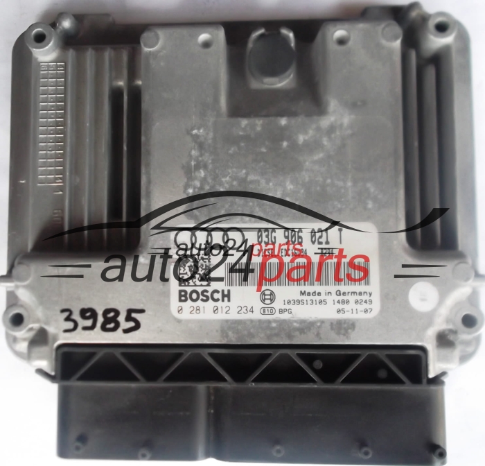 KOMPUTER STEROWNIK SILNIKA AUDI A3 2.0 TDI 03G 906 021 T, 03G906021T, BOSCH 0 281 012 234, 0281012234 - PLUG&PLAY