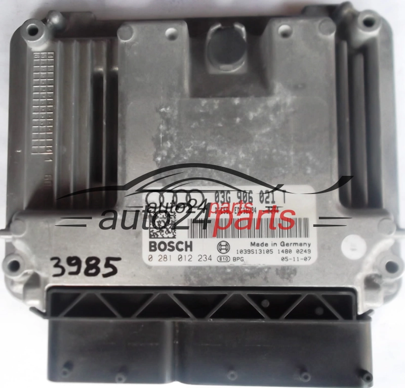 KOMPUTER STEROWNIK SILNIKA AUDI A3 2.0 TDI 03G 906 021 T, 03G906021T, BOSCH 0 281 012 234, 0281012234 - PLUG&PLAY