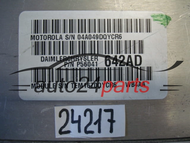 KOMPUTER STEROWNIK SILNIKA CHRYSLER GRAND CHEROKEE MOTOROLA 04A049DQQEZJ, P56041 642AD, P56041642AD, 642AD, WB4AA