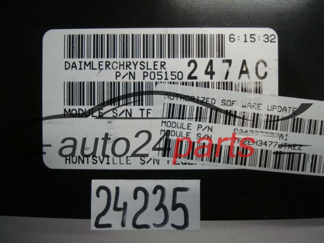 KOMPUTER STEROWNIK SILNIKA CHRYSLER DODGE P05150247AC