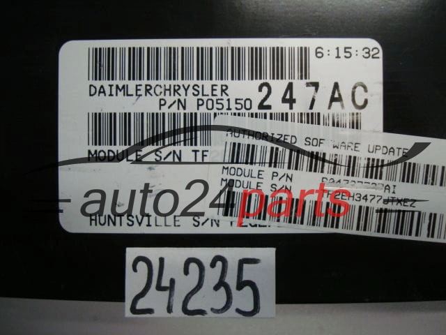 KOMPUTER STEROWNIK SILNIKA CHRYSLER DODGE P05150247AC