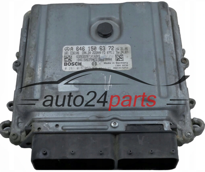 KOMPUTER STEROWNIK SILNIKA MERCEDES BENZ BOSCH 0 281 015 053, 0281015053, A 646 150 63 72, A6461506372, CR4.20