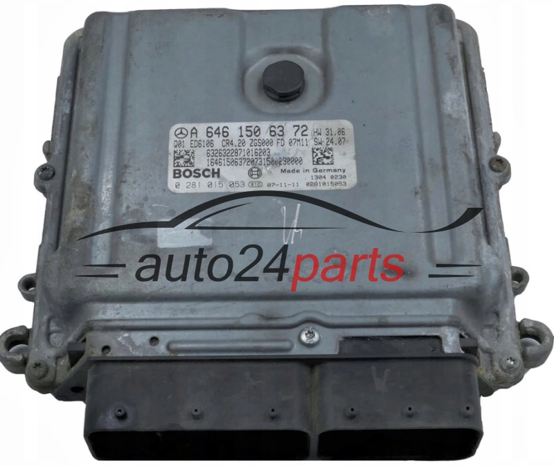 KOMPUTER STEROWNIK SILNIKA MERCEDES BENZ BOSCH 0 281 015 053, 0281015053, A 646 150 63 72, A6461506372, CR4.20