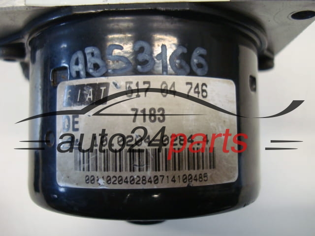 ABS POMPA I STEROWNIK FIAT 51704746, 10.0204-0284.4, 10020402844, 10.0949-1602.3, 10094916023