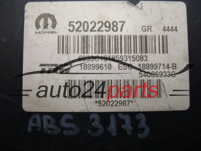 ABS POMPA I STEROWNIK JEEP FIAT 52022987, 18899618, 54086933C