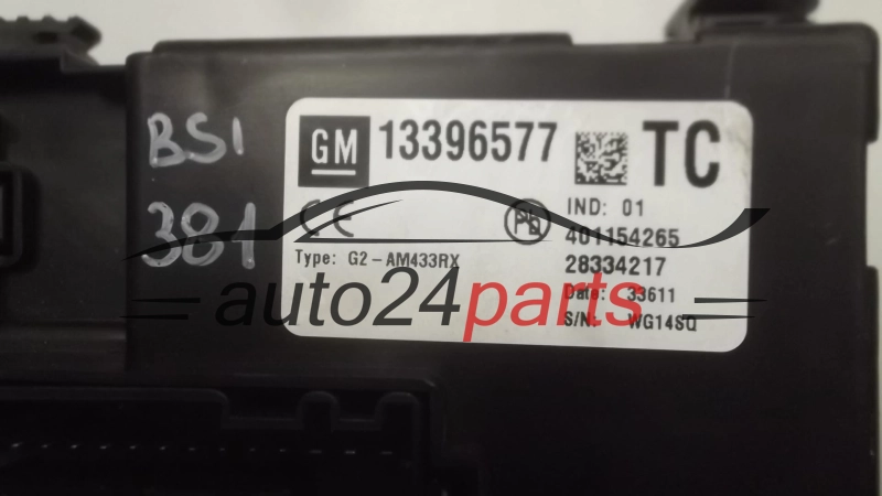 CENTRALKA MODUL STEROWNIK KOMFORTU OPEL MERIVA B 13396577 TC, 13396577TC