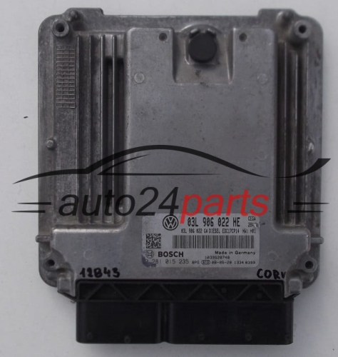 KOMPUTER STEROWNIK SILNIKA SKODA OCTAVIA 2.0 TDI 03L906022HE, 03L906022GA, 03L 906 022 HE GA, BOSCH 0281015235, 0281 015 235