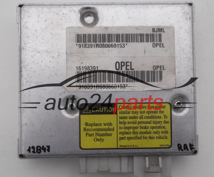 ABS STEROWNIK ABS OPEL SINTRA 16198391 BJML