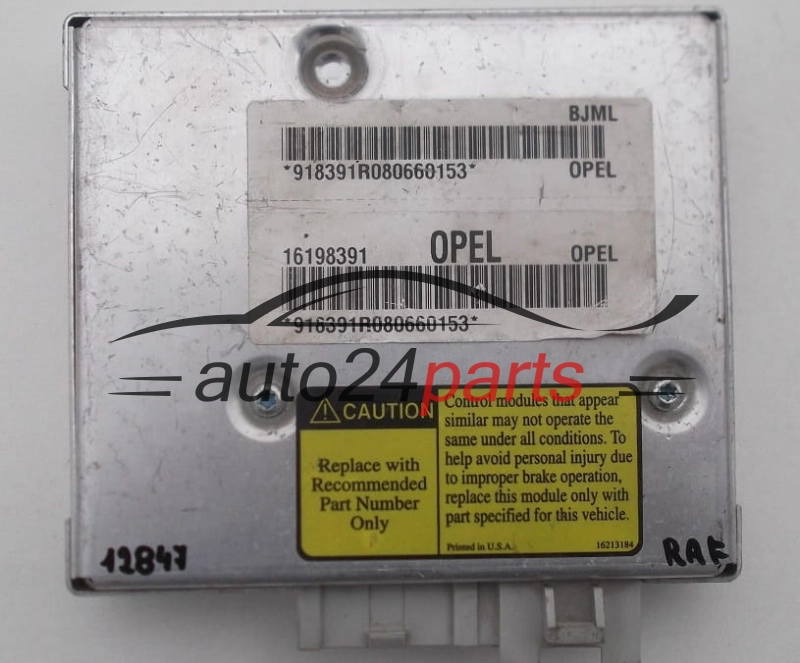 ABS STEROWNIK ABS OPEL SINTRA 16198391 BJML