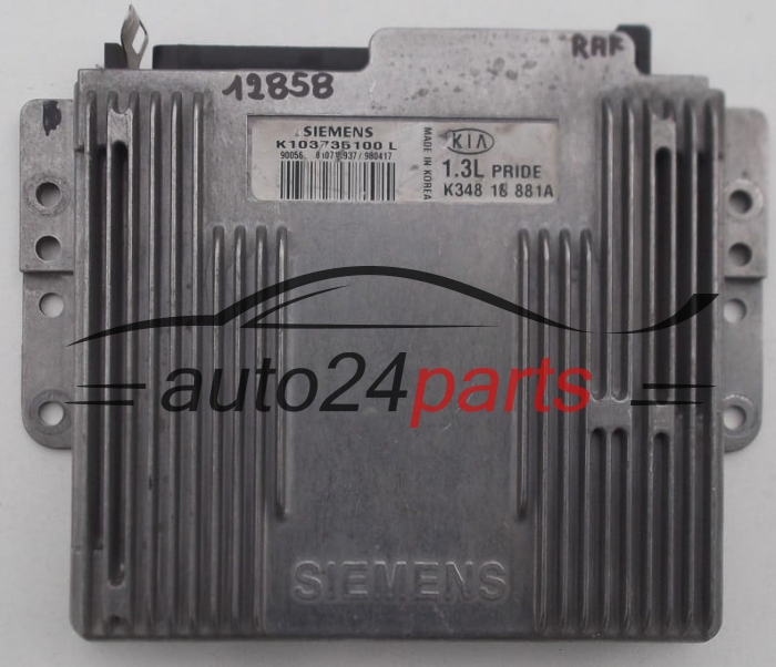 KOMPUTER STEROWNIK SILNIKA KIA PRIDE 1.3 SIEMENS K103735100L, K103735100 L, 103735100, K348 18 881A, K34818881A, 34818881