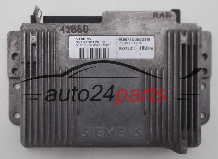 KOMPUTER STEROWNIK SILNIKA RENAULT MEGANE 1.6 SIEMENS S115300120 B, S115300120B, 7700860319, HOM7700860319