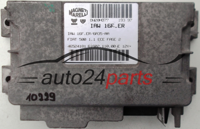 KOMPUTER STEROWNIK SILNIKA FIAT 500 CINQUECENTO 1.1 MAGNETI MARELLI IAW 16F.ER, IAW16FER, 46524181, 61602.110.00 E, 6160211000 E